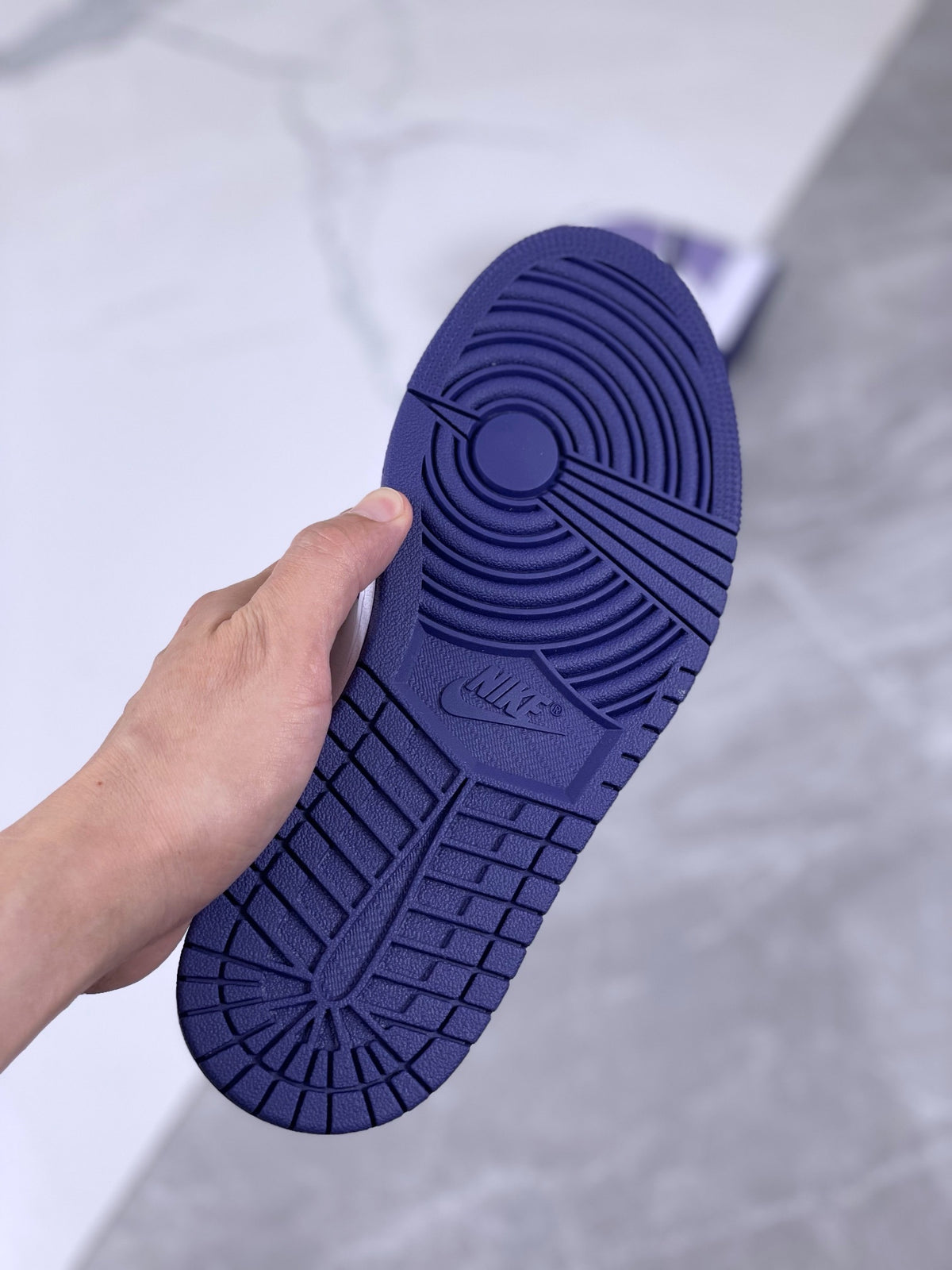 Mid Top Sneakers, White Purple Colorway, Lace Up Design, Casual Gift for Sneaker Fans
