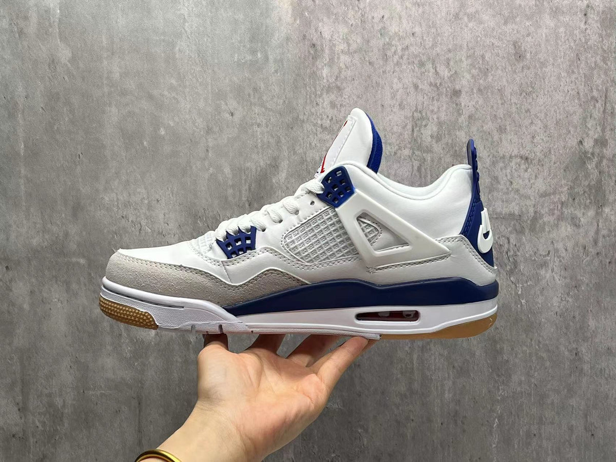 Mid Top Sneakers, Blue Colorway, Lace Up Design, Casual Gift for Sneaker Fans