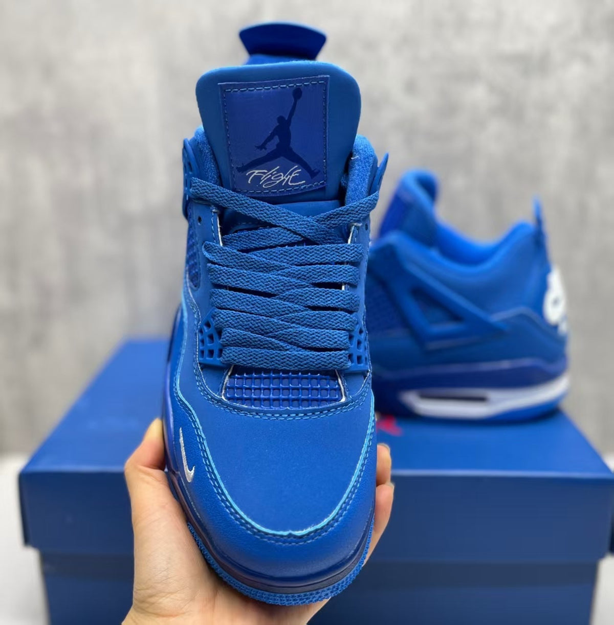 Mid Top Sneakers, Blue Colorway, Lace Up Design, Casual Gift for Sneaker Fans