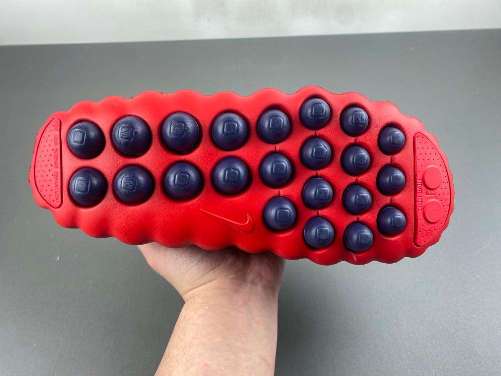 Slides, Midnight Blue Red Colorway, Slip On Design, Casual Gift for Shoe Lovers