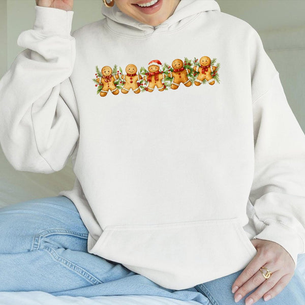 Adorable Holiday Cookies Sweatshirt, Gingerbread Man Christmas Hoodie, Festive Baker Pullover, Winter Xmas Cookie Hoodie, Bak