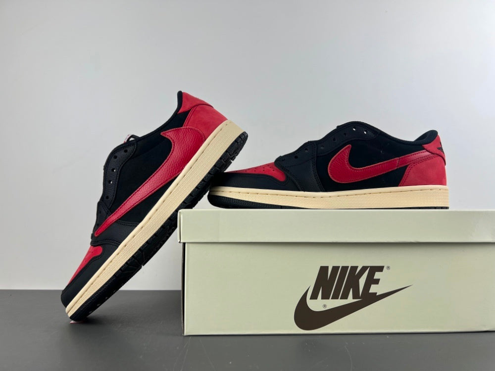 Low Top Sneakers, Black Red Colorway, Reverse Hook Design, Lace Up Design, Casual Gift for Sneaker Fans