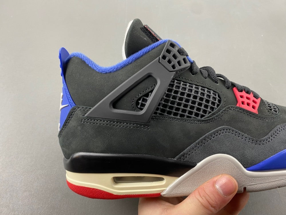 Low Top Sneakers, Blue Black Red Colorway, Lace Up Design, Casual Gift for Sneaker Fans