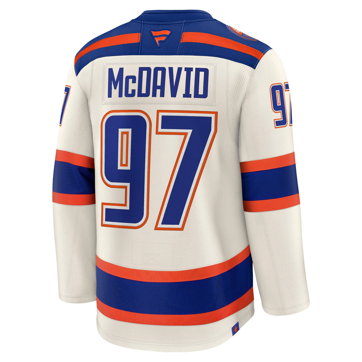 Edmonton Oilers Connor McDavid Fanatics Light Beige Alternate Premium Jersey