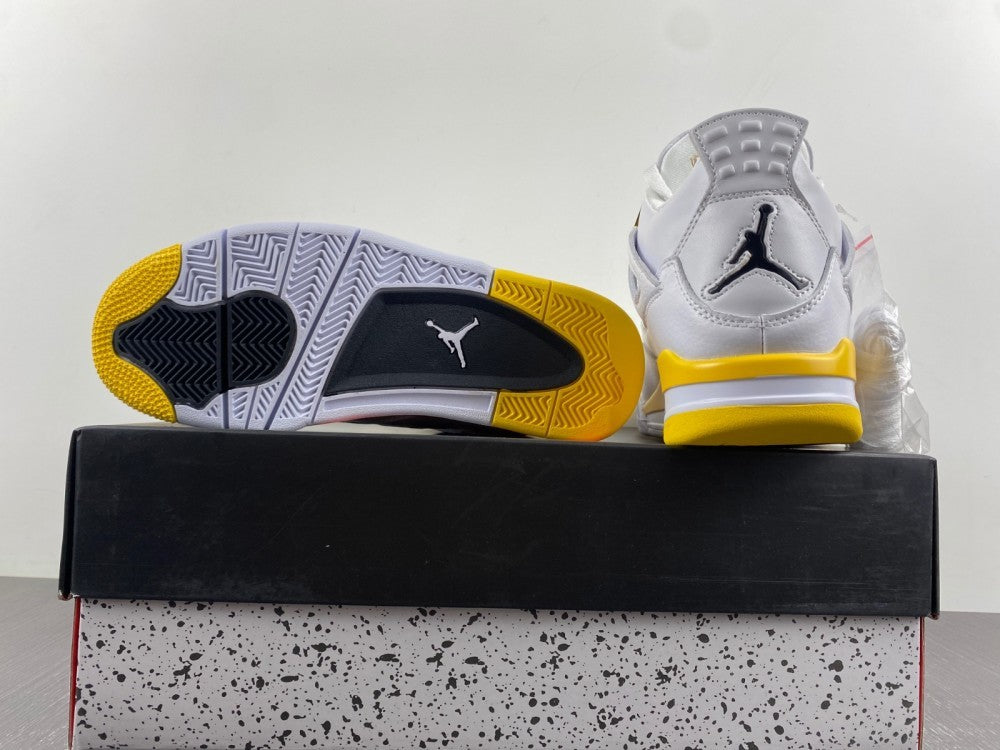 Low Top Sneakers, White Yellow Colorway, Lace Up Design, Casual Gift for Sneaker Fans