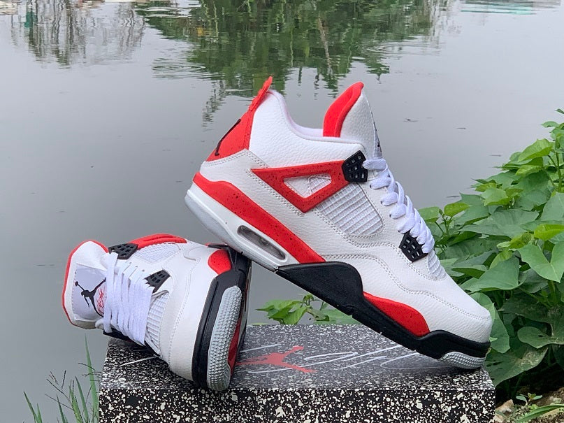Sneakers, Red Colorway, Lace Up Design, Casual Gift for Sneaker Fans