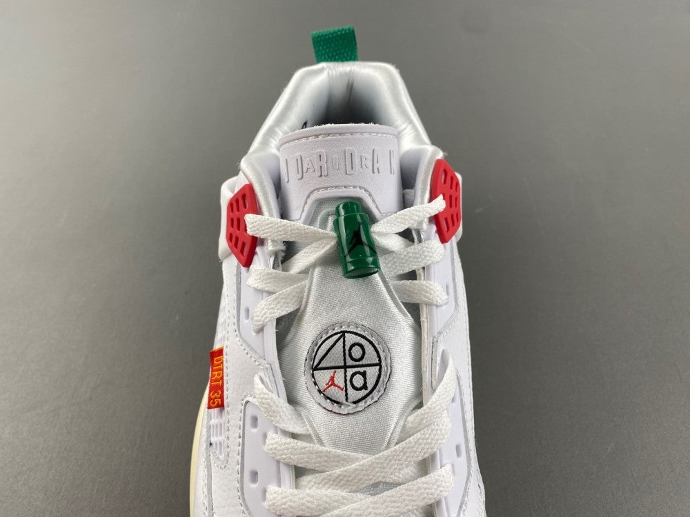 Low Top Sneakers, White Black Red Green Colorway, Lace Up Design, Casual Gift for Sneaker Fans