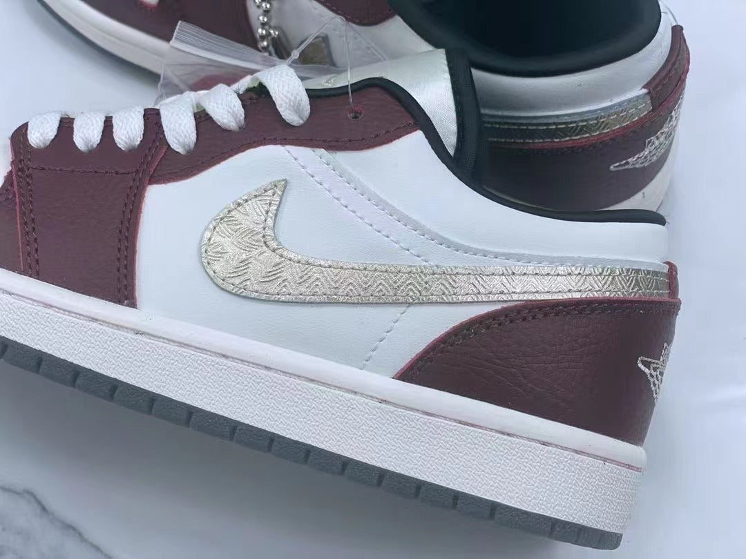 Low Top Sneakers, Brown White Colorway, Lace Up Design, Casual Gift for Sneaker Fans