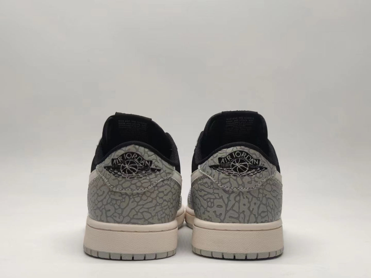 Low Top Sneakers, Black Gray Colorway, Cracked Pattern, Lace Up Design, Casual Gift for Sneaker Fans