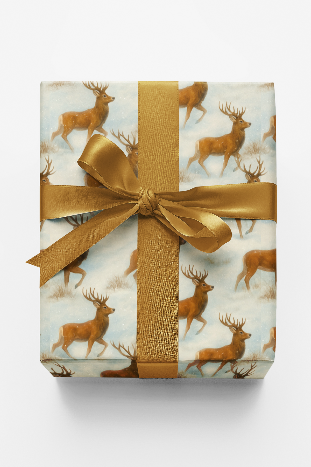 Winter Forest Gift Wrap, Reindeer Wrapping Paper, Wildlife Christmas Wrapping Paper, Holiday Deer Present Paper, Woodland Nat