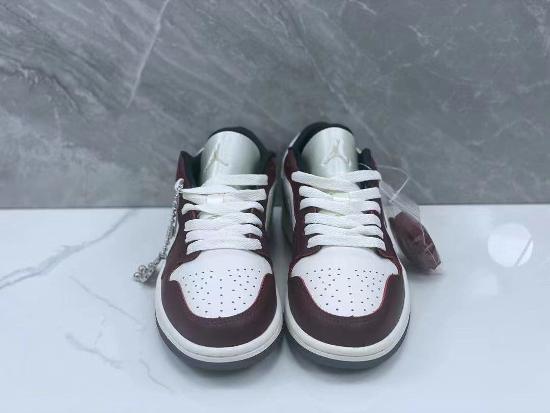 Low Top Sneakers, Brown White Colorway, Lace Up Design, Casual Gift for Sneaker Fans
