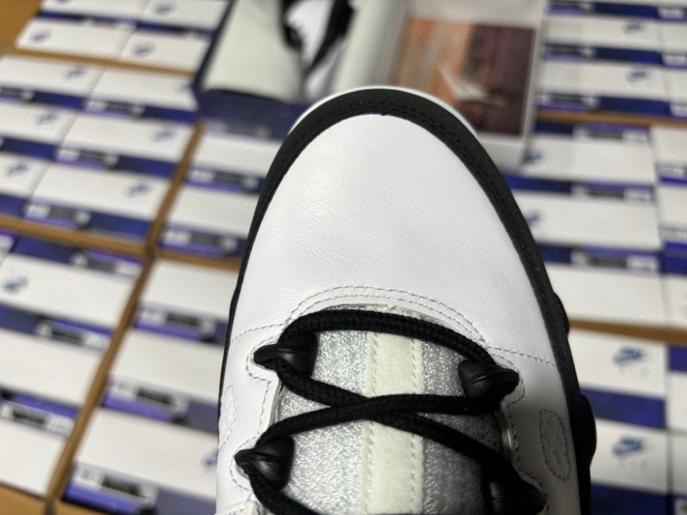 Retro Low Top Sneakers, White Black Colorway, Lace Up Design, Casual Gift for Sneaker Fans