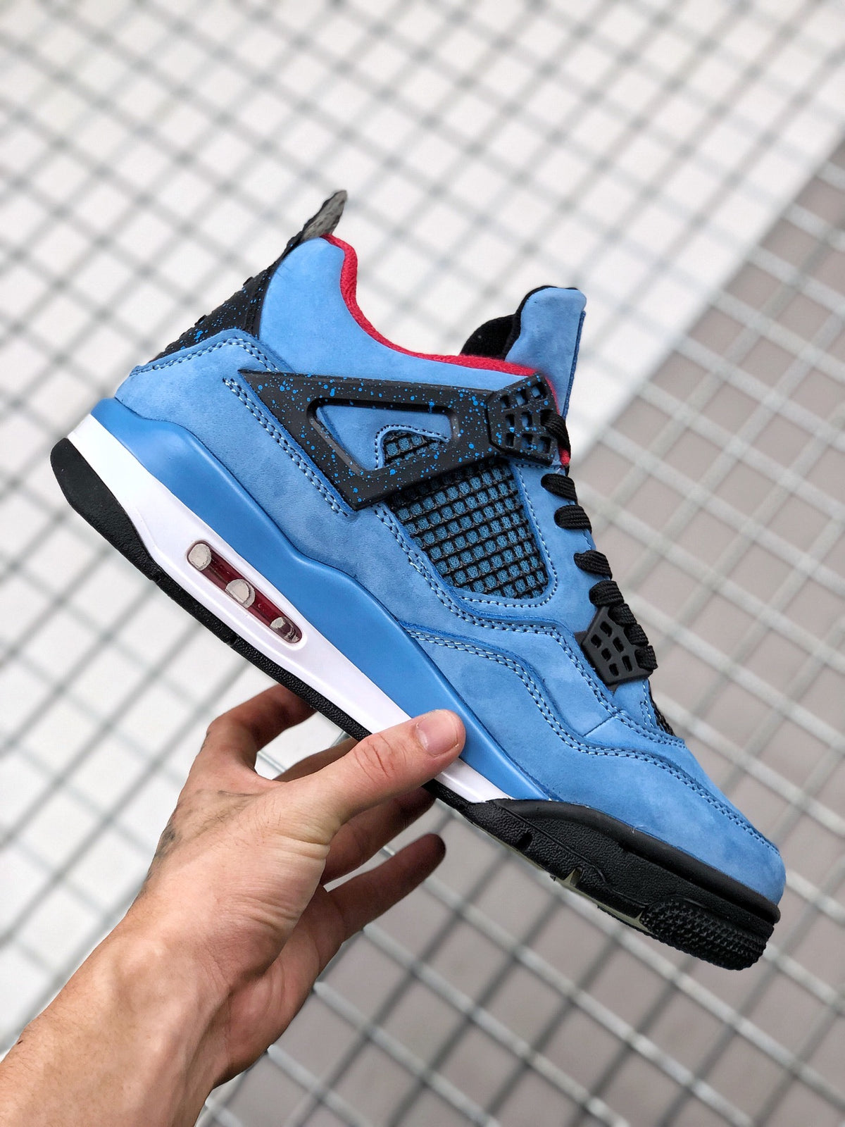 Sneakers, Blue Colorway, Suede Footwear, Lace Up Design, Casual Gift for Sneaker Fans