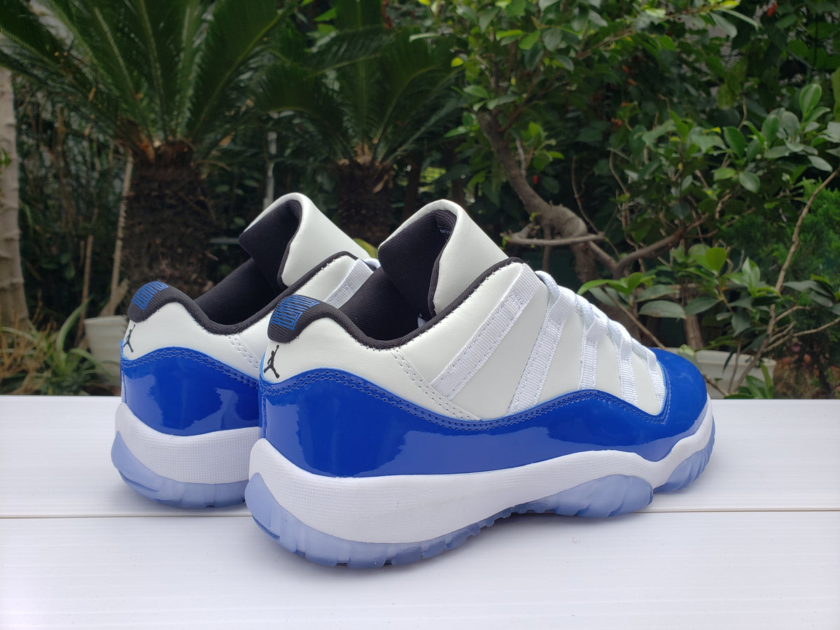 Low Top Sneakers, Blue White Colorway, Lace Up Design, Casual Gift for Sneaker Fans
