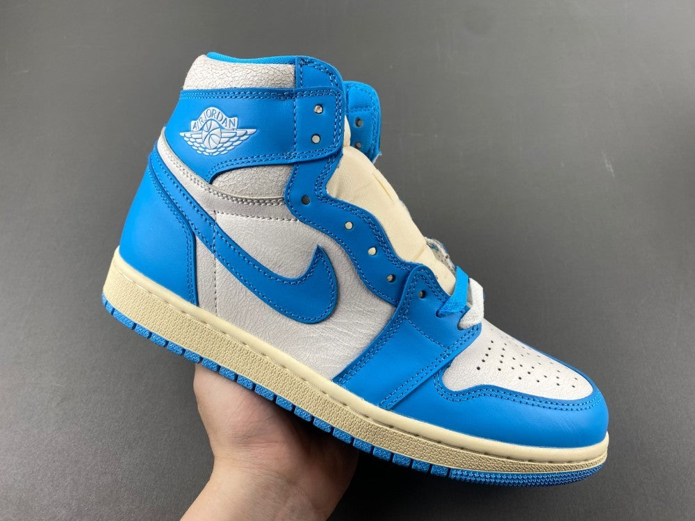 High Top Sneakers, Blue White Colorway, Lace Up Design, Casual Gift for Sneaker Fans