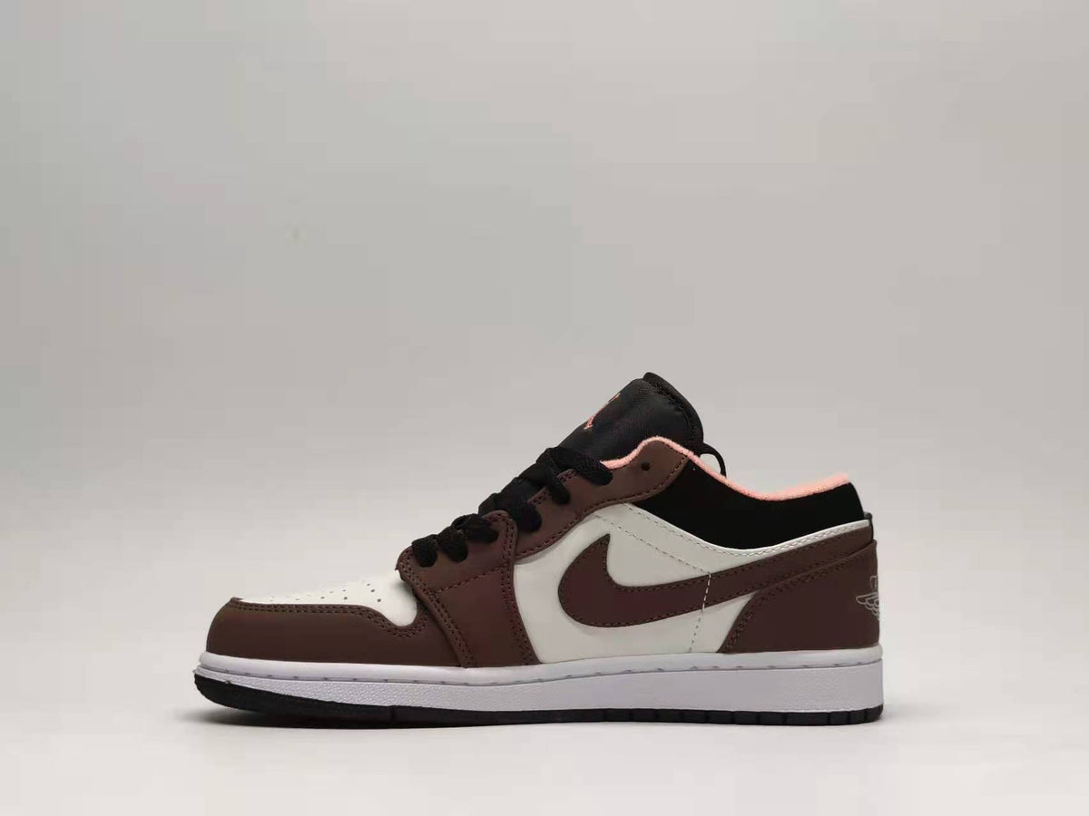 Low Top Sneakers, Brown White Colorway, Lace Up Design, Casual Gift for Sneaker Fans