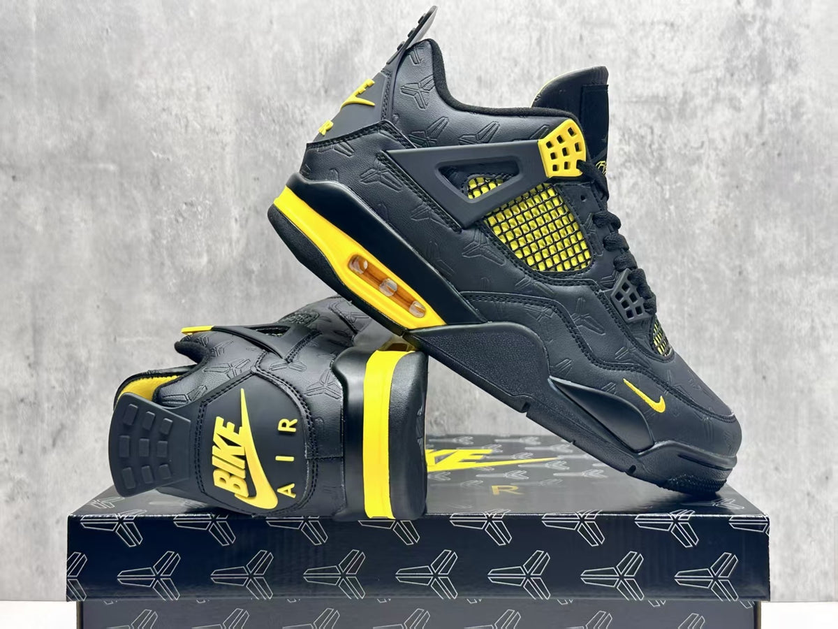 Mid Top Sneakers, Gray Yellow Colorway, Lace Up Design, Casual Gift for Sneaker Fans