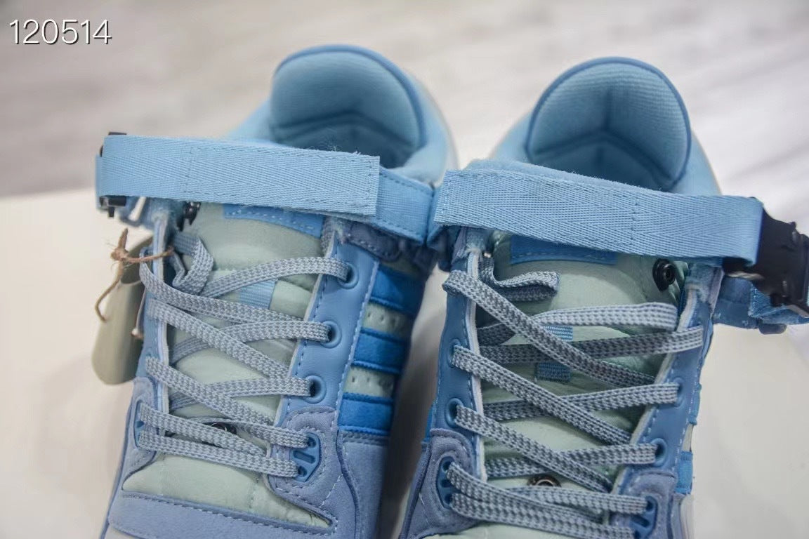 Low Top Shoes, Blue Colorway, Lace Up Design, Casual Gift for Shoe Lovers