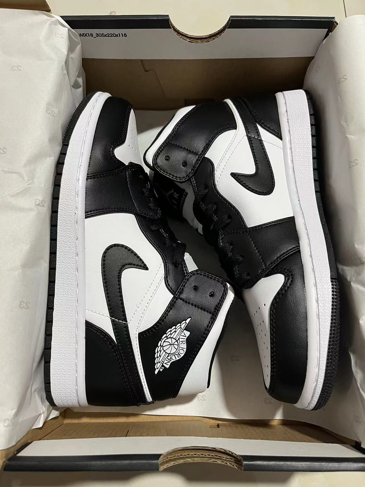 Mid Top Sneakers, White Black Colorway, Lace Up Design, Casual Gift for Sneaker Fans