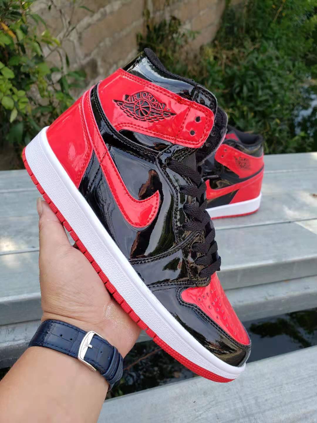 Sneakers, Black Red Colorway, Lace Up Design, Casual Gift for Sneaker Fans