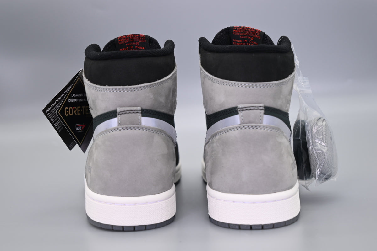 Sneakers, Green Black Gray Colorway, Reflective Detail, Lace Up Design, Casual Gift for Sneaker Fans