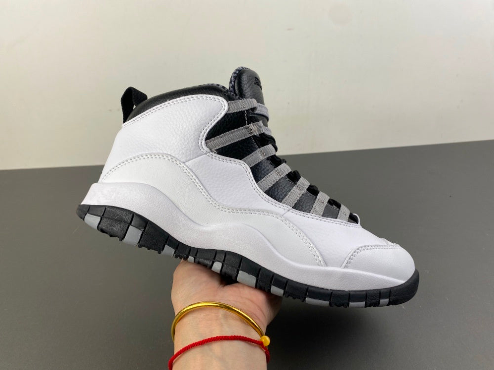 High Top Sneakers, White Black Gray Colorway, Leather Footwear, Lace Up Design, Casual Gift for Sneaker Fans