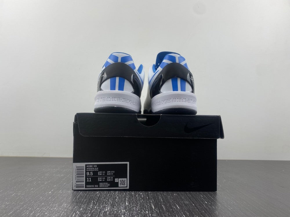 Low Top Sneakers, Blue White Black Colorway, Lace Up Design, Casual Gift for Sneaker Fans