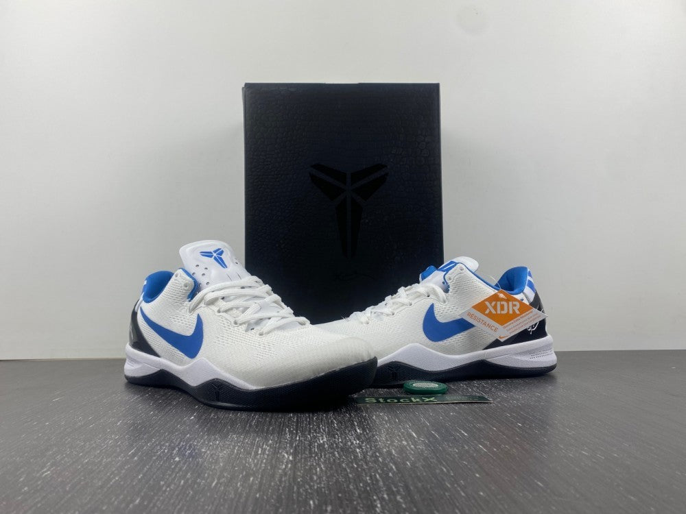 Low Top Sneakers, Blue White Black Colorway, Lace Up Design, Casual Gift for Sneaker Fans