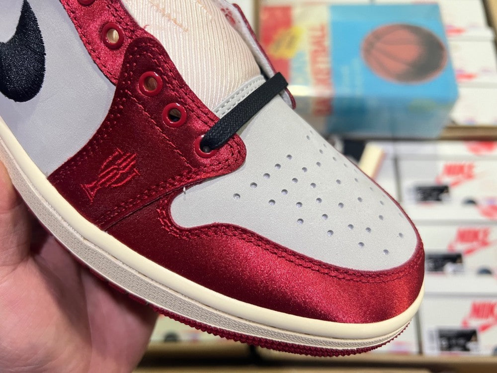 Low Top Sneakers, White Red Colorway, Lace Up Design, Casual Gift for Sneaker Fans