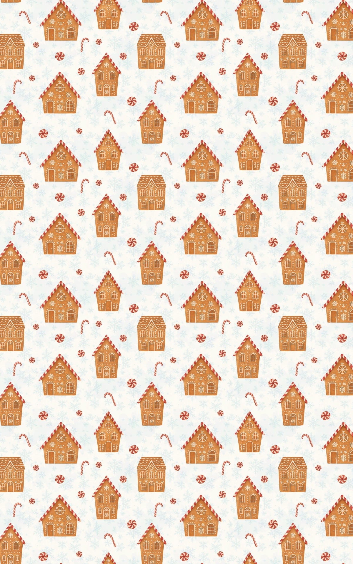 Gingerbread House Gift Wrap Roll, Candy Cane Village Wrapping Paper, Holiday Wrapping Paper, Christmas Gift Wrap, Winter Gift