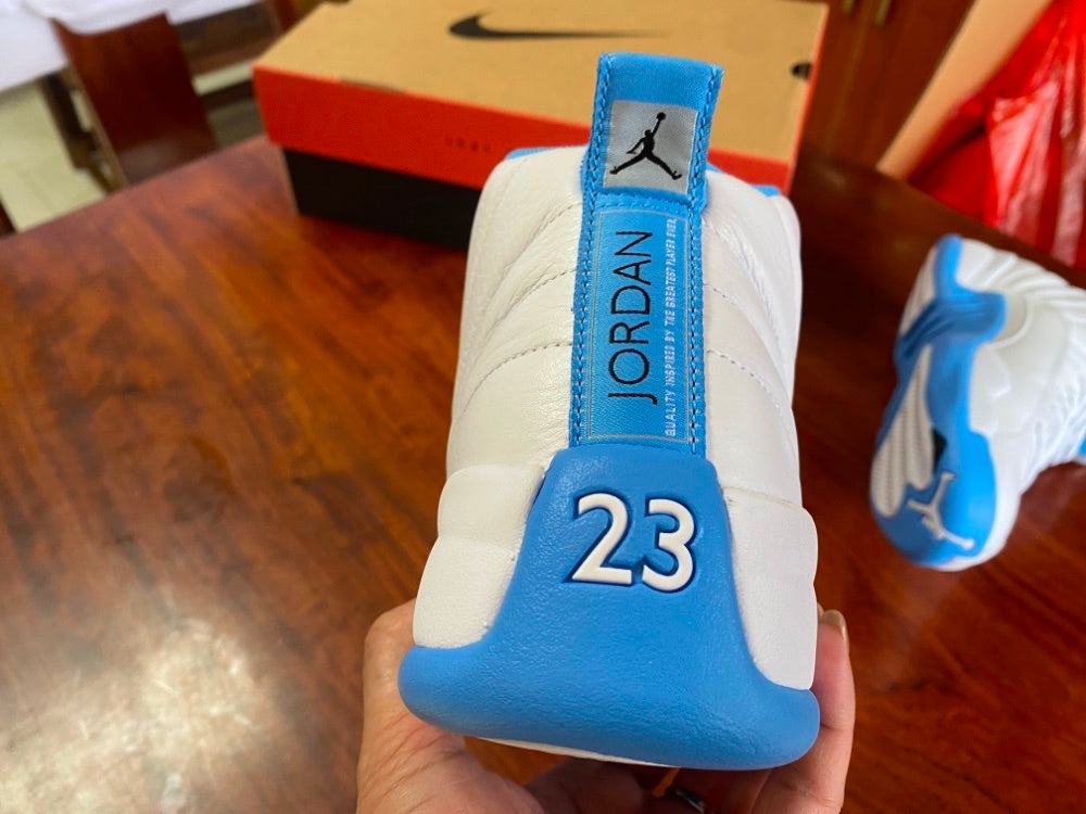 High Top Sneakers, White Blue Colorway, Lace Up Design, Casual Gift for Sneaker Fans