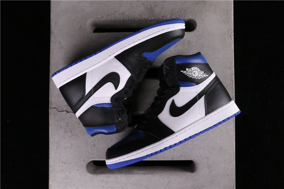 High Top Sneakers, Black Blue White Colorway, Lace Up Design, Casual Gift for Sneaker Fans