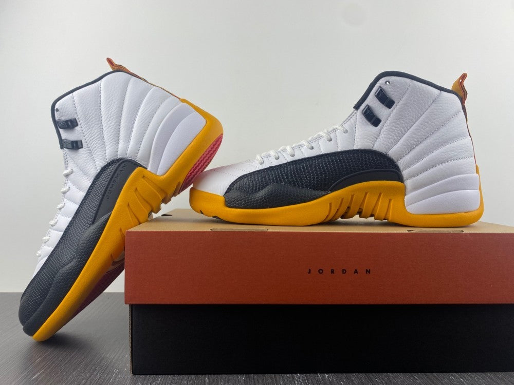 Low Top Sneakers, White Black Yellow Colorway, Lace Up Design, Casual Gift for Sneaker Fans