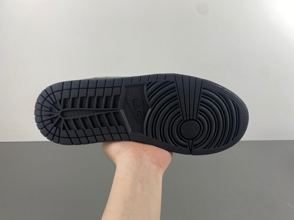 Low Top Sneakers, Black Green Colorway, Lace Up Design, Casual Gift for Sneaker Fans