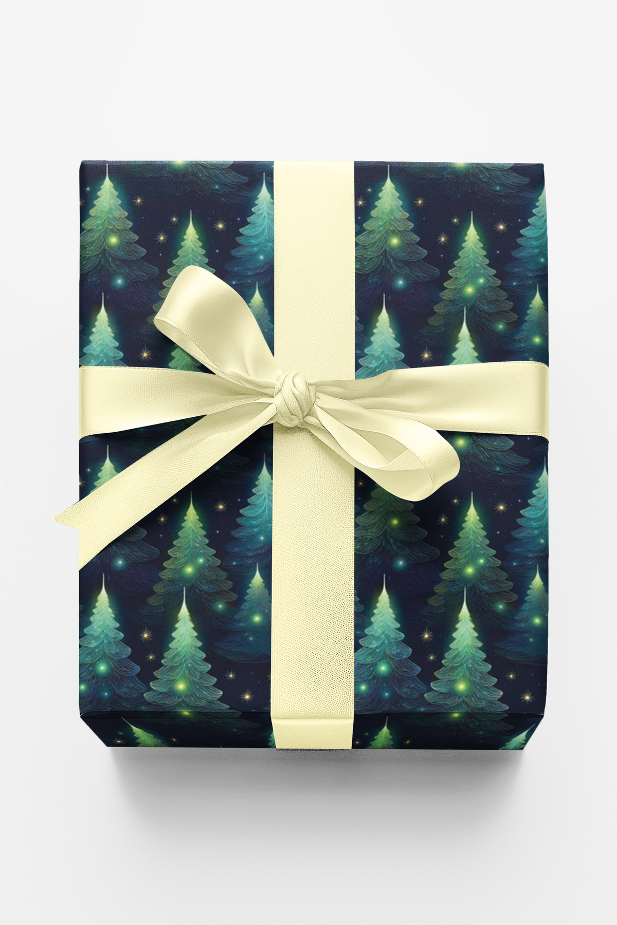 Winter Evergreen Holiday Gift Wrap, Forest Pine Tree Christmas Wrapping Paper, Watercolor Pine Tree Wrapping Paper, Rustic Wi