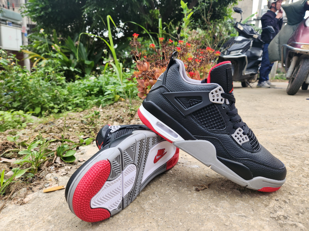 Sneakers, Black Red Colorway, Lace Up Design, Casual Gift for Sneaker Fans