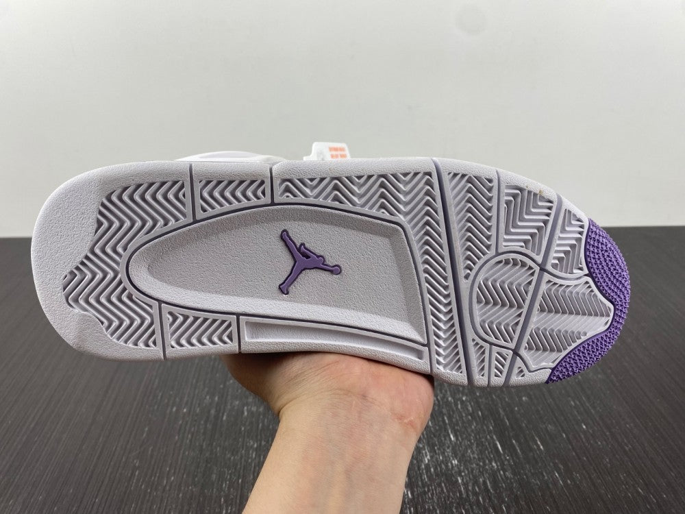 Sneakers, White Purple Colorway, Leather Footwear, Lace Up Design, Casual Gift for Sneaker Fans