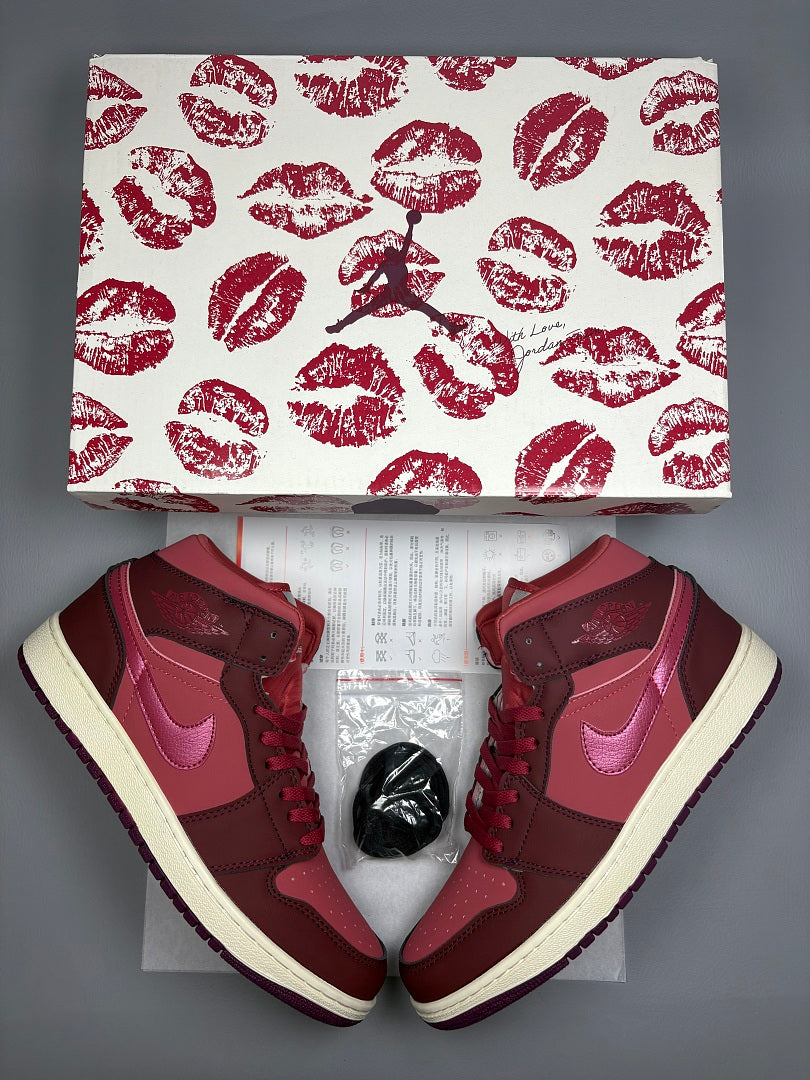 High Top Sneakers, Red Colorway, Lace Up Design, Casual Gift for Sneaker Fans
