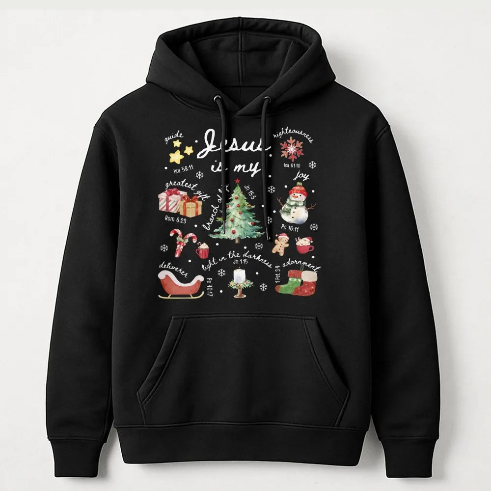Religious Bible Verse Holiday Sweatshirt, Jesus Is My Christmas Hoodie, Faith Christian Xmas Pullover, Nativity Story Present