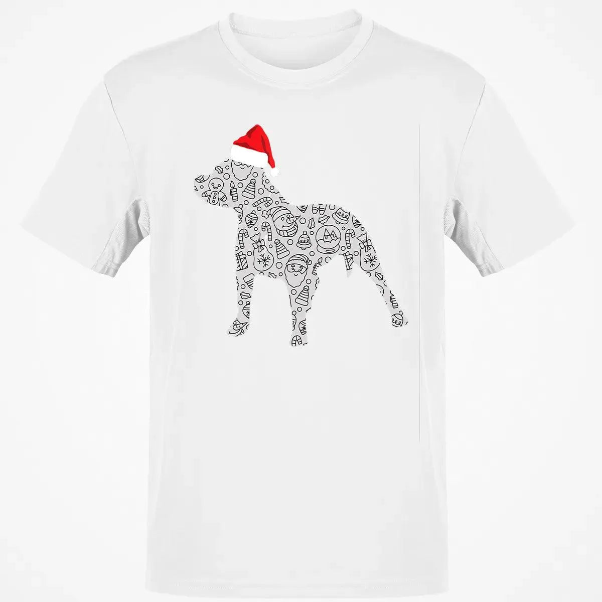 Festive Dog Lover Holiday Shirt, Pitbull Santa Hat Christmas T-Shirt, Adorable Xmas Pittie Graphic Tee, Winter Merry Christma