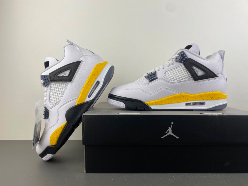 Low Top Sneakers, White Black Yellow Colorway, Lace Up Design, Casual Gift for Sneaker Fans