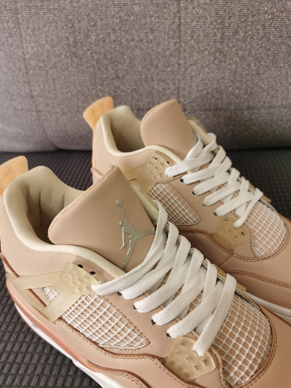 Retro Basketball Shoes, Tan Colorway, Lace Up Design, Casual Gift for Shoe Lovers
