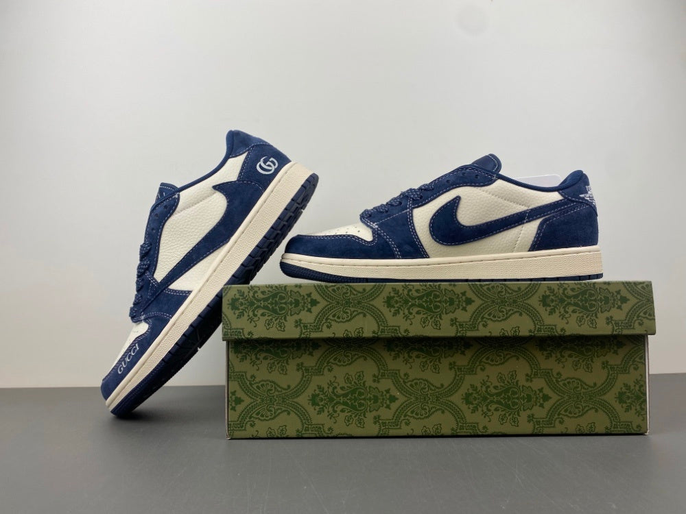 Low Top Sneakers, Off White Blue Colorway, Reverse Hook Design, Lace Up Design, Casual Gift for Sneaker Fans