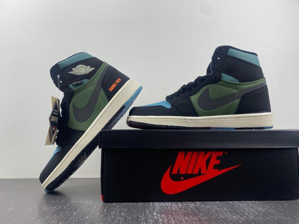 High Top Sneakers, Black Green Colorway, Lace Up Design, Casual Gift for Sneaker Fans