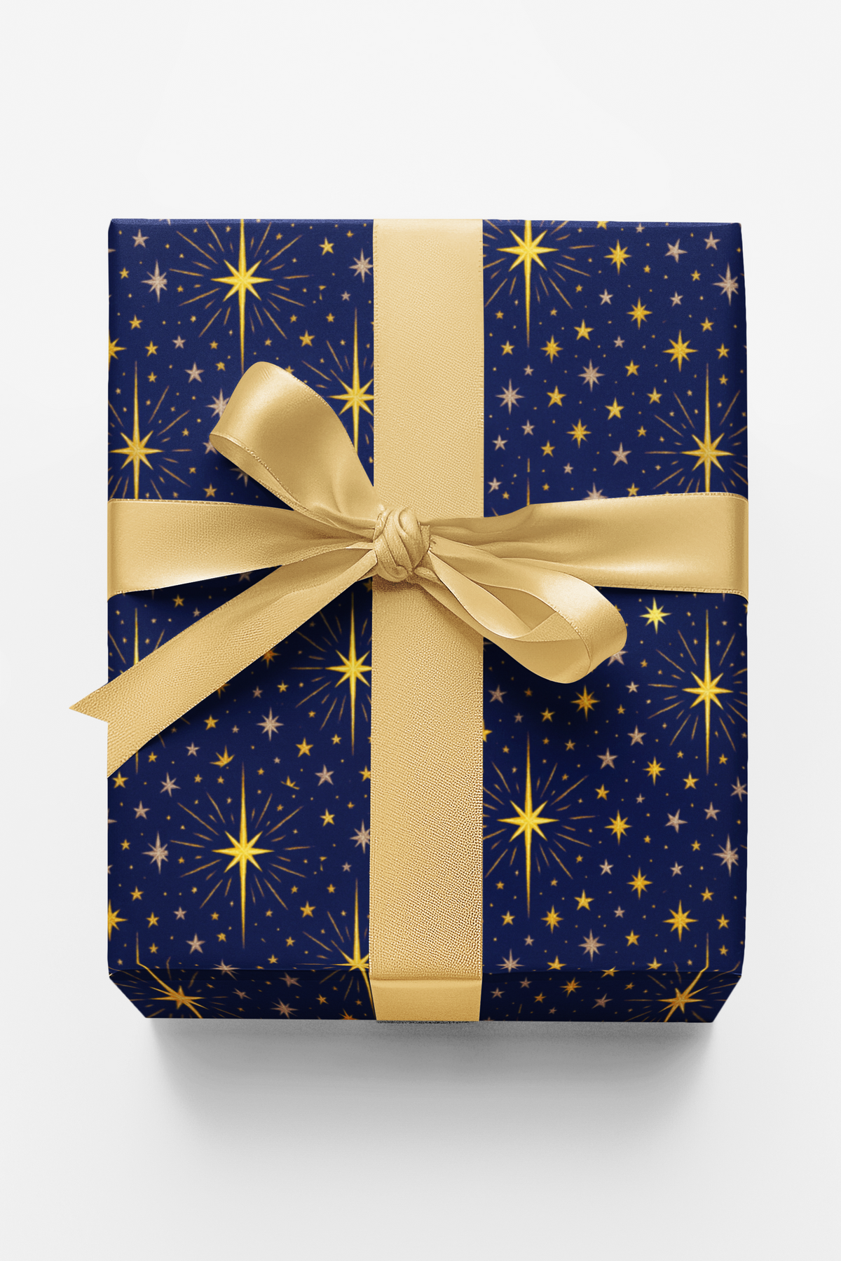 Celestial Night Sky Gift Wrap, Bethlehem Star Christmas Wrapping Paper, Midnight Star Holiday Wrapping Paper, Religious Gift 