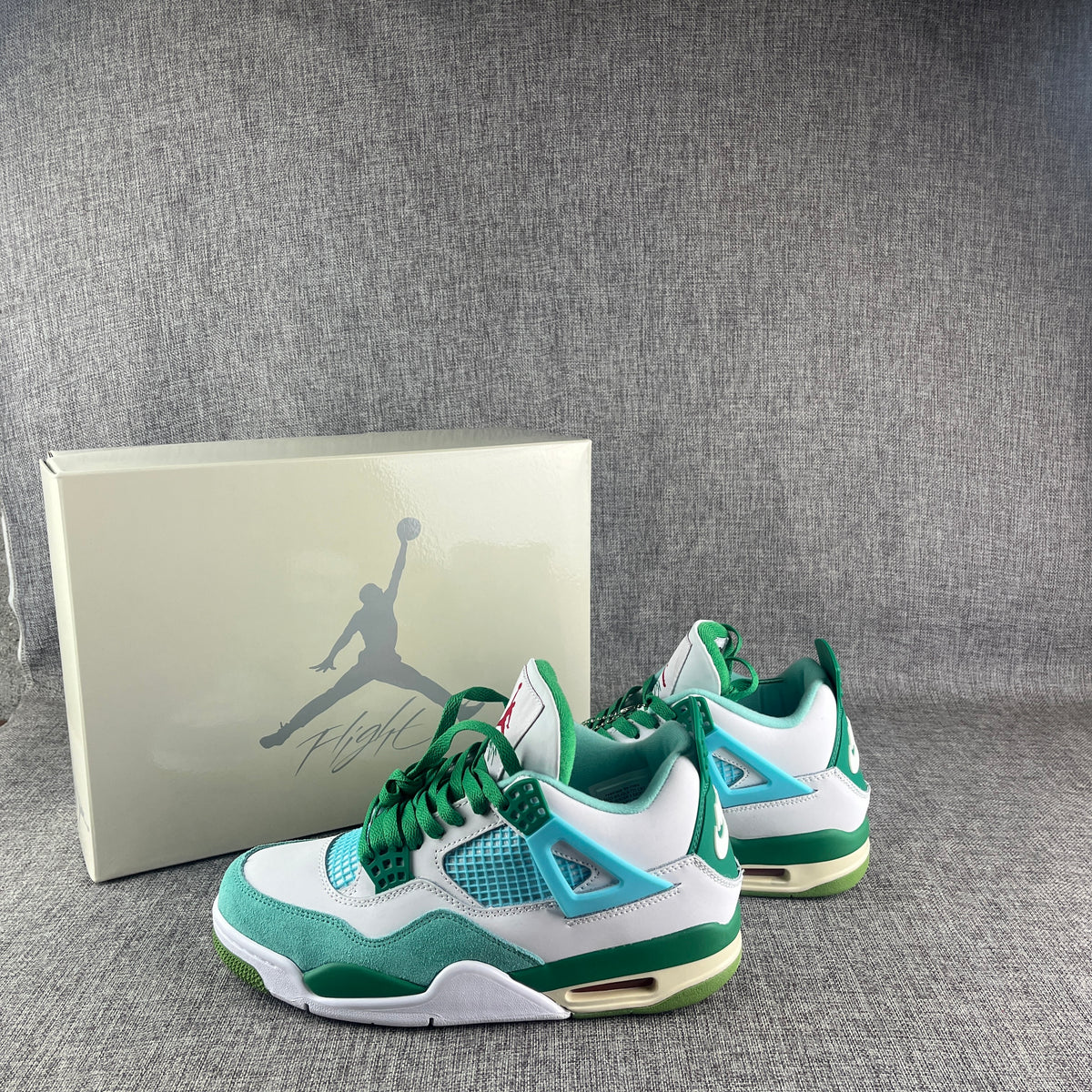 Sneakers, Lake Green Colorway, Lace Up Design, Casual Gift for Sneaker Fans