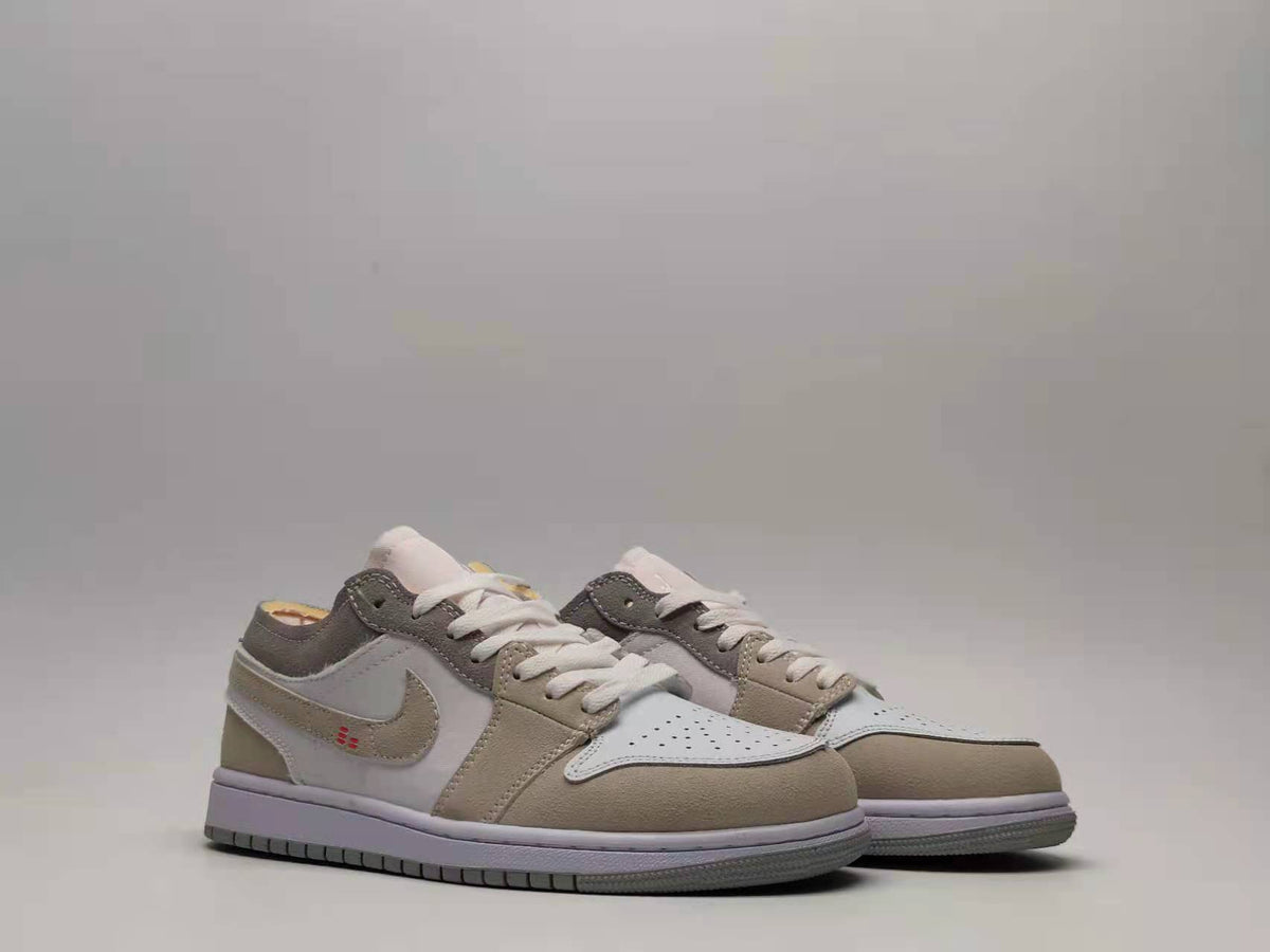 Low Top Sneakers, Light Gray Pink Colorway, Lace Up Design, Casual Gift for Sneaker Fans