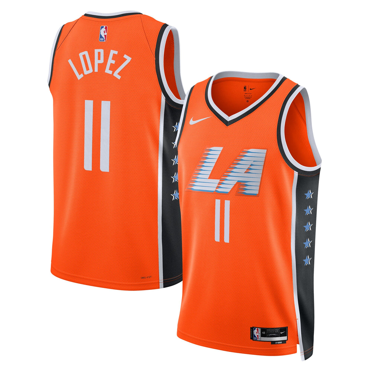 LA Clippers 2025/26 City Edition Swingman Jersey - Orange - Brook Lopez