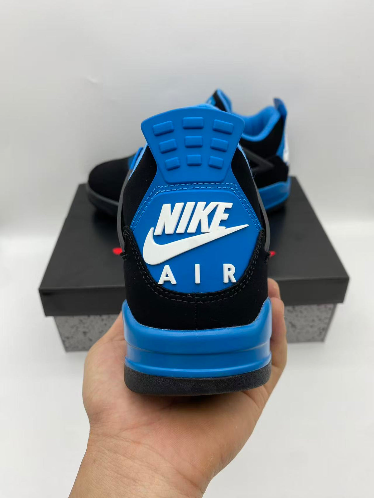 Mid Top Sneakers, Blue Colorway, Lace Up Design, Casual Gift for Sneaker Fans