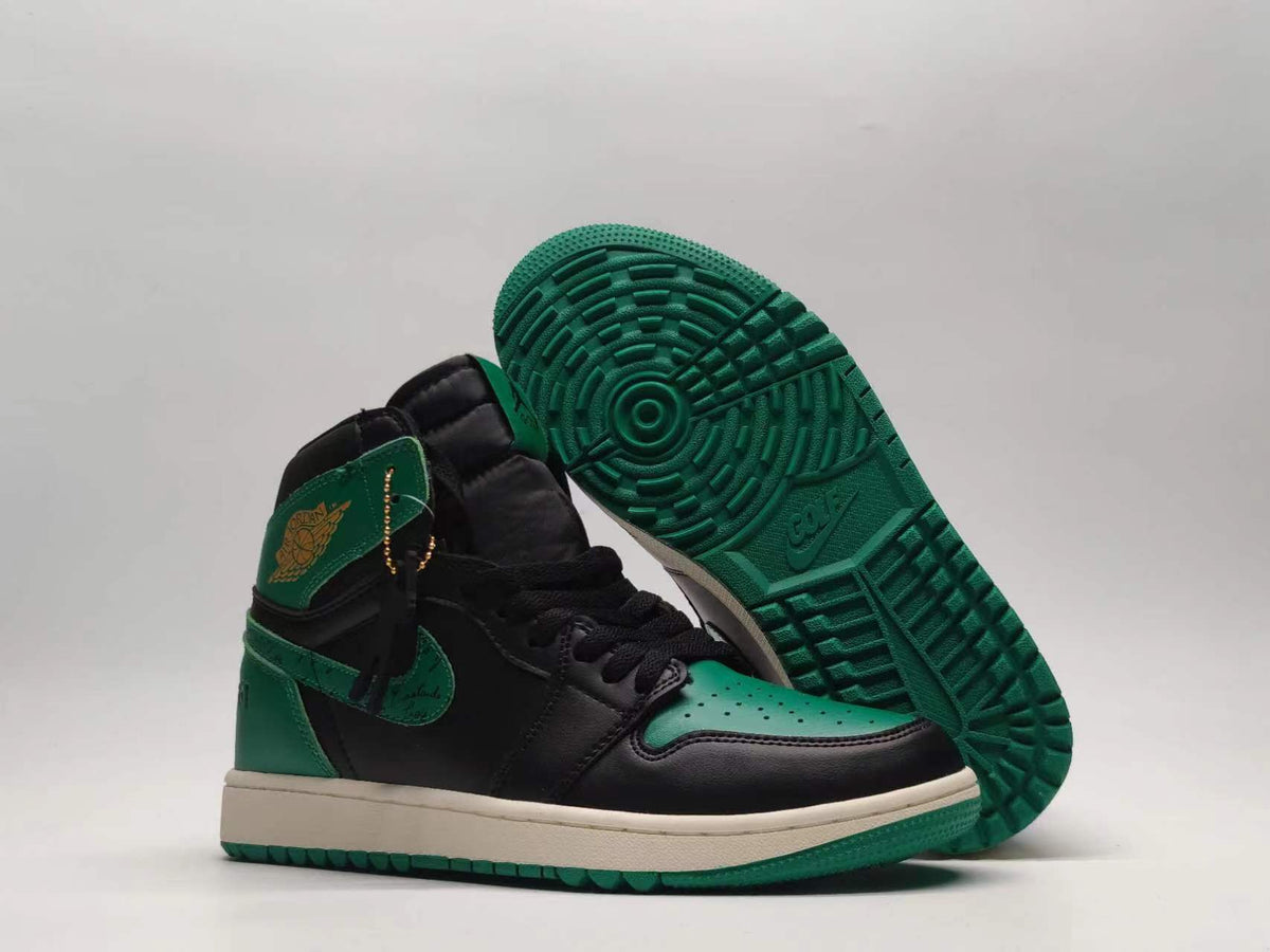 Golf Shoes, Black Green Colorway, Lace Up Design, Casual Gift for Shoe Lovers